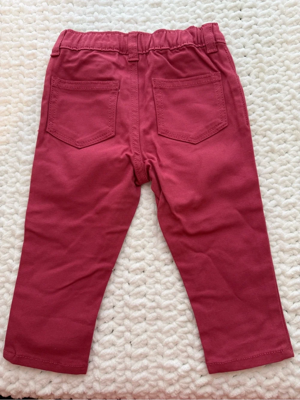Carter's Cream Knit Heart Sweater and Raspberry Pants Kids Matching Set